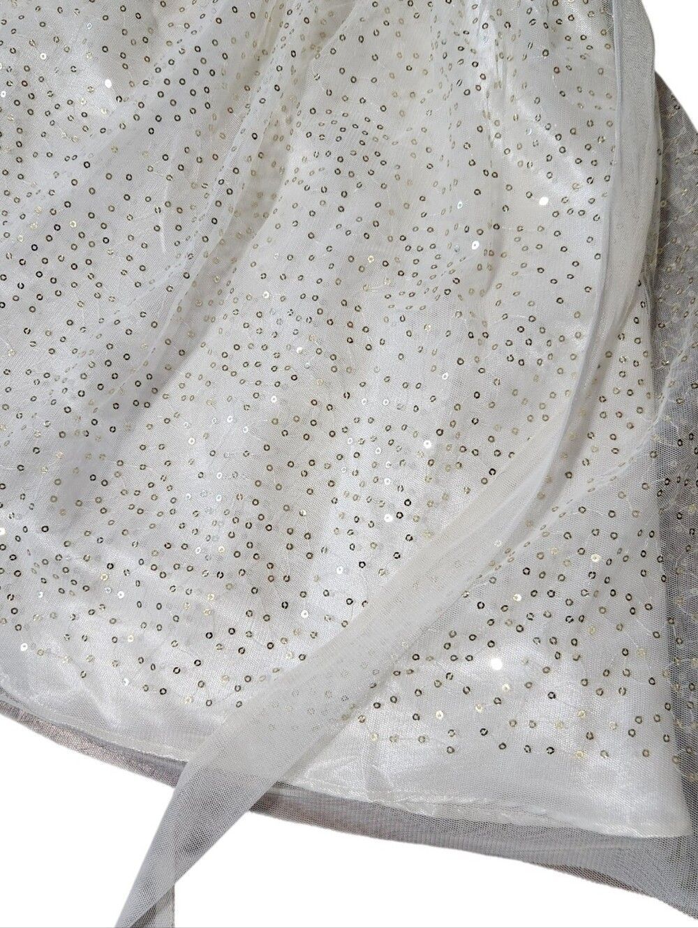 Jona Michelle Dress Size 6 Ivory Gold Sleeveless Full Long Flower Girl - Picture 3 of 8
